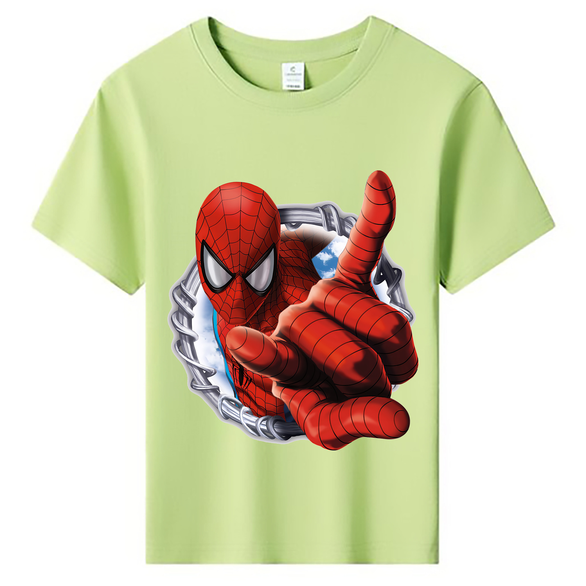 （画像用） Spider Man スパイダーマン 綿100％キッズTシャツ（フロントプリント）